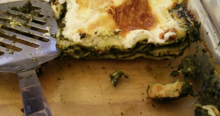 Lasagne aux épinards truite fumée en persillade