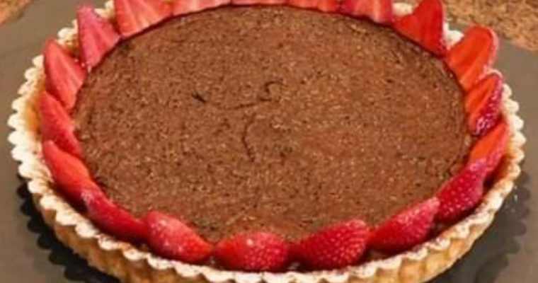 La tarte chocolat aux fraises